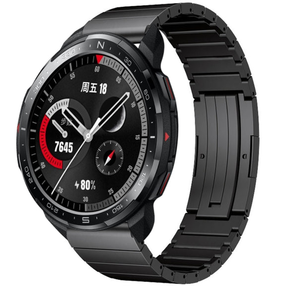 For Honor Watch GS Pro One Bead Titanium Alloy Watch Band(Black)