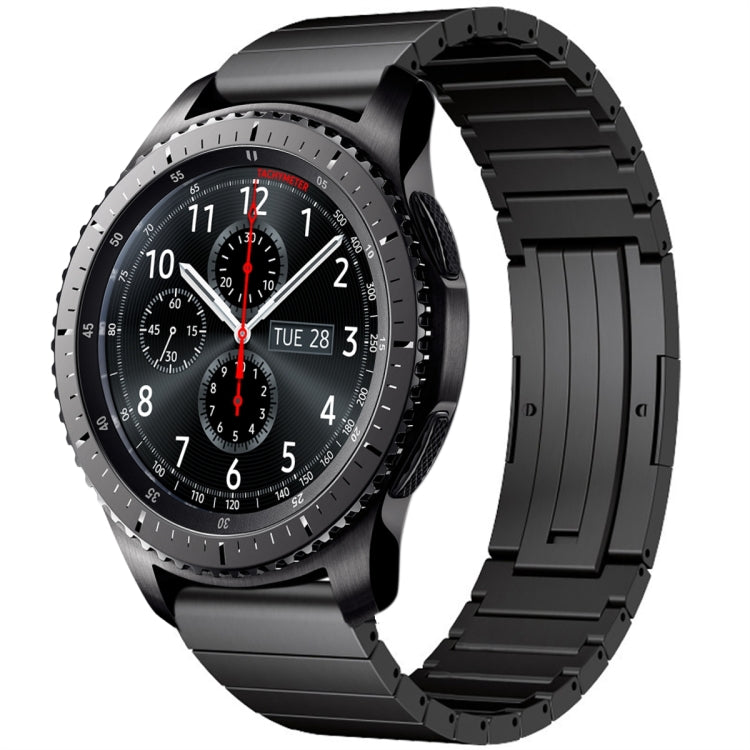 For Samsung Gear S3 Frontier One Bead Titanium Alloy Watch Band(Black)