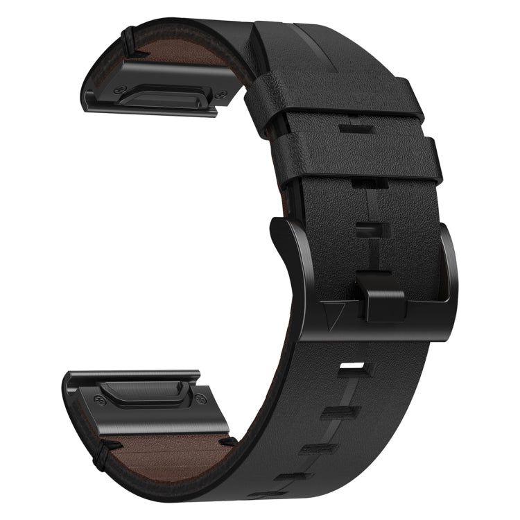 Compatible with Garmin D2 Charlie 26mm Leather Textured Watch Band(Black)