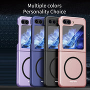 For Samsung Galaxy Z Flip5 5G Skin Feel Magnetic Shockproof Protective Phone Case(Pink)