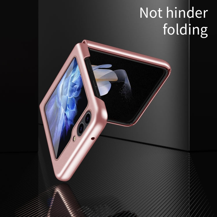For Samsung Galaxy Z Flip5 5G Skin Feel Magnetic Shockproof Protective Phone Case(Pink)