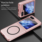 For Samsung Galaxy Z Flip5 5G Skin Feel Magnetic Shockproof Protective Phone Case(Pink)