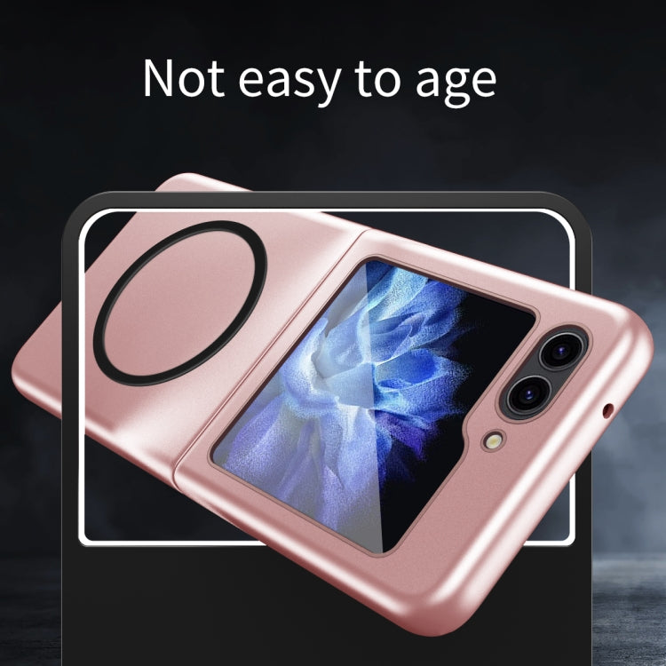 For Samsung Galaxy Z Flip5 5G Skin Feel Magnetic Shockproof Protective Phone Case(Pink)