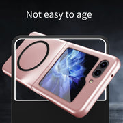 For Samsung Galaxy Z Flip5 5G Skin Feel Magnetic Shockproof Protective Phone Case(Pink)