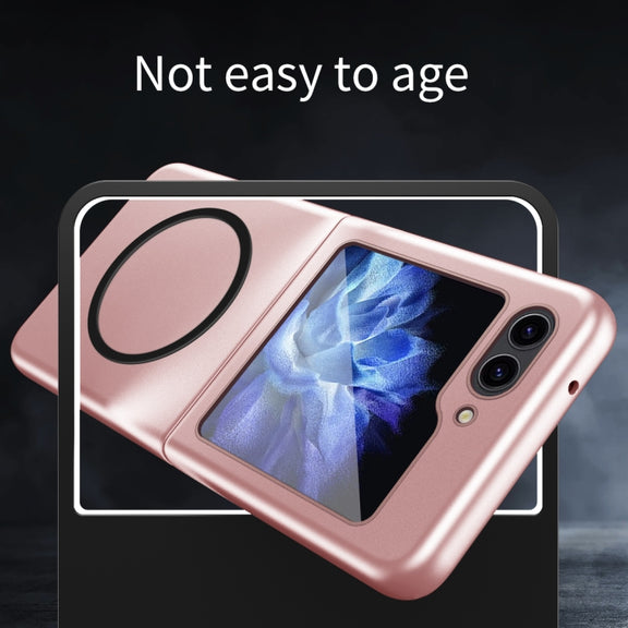 For Samsung Galaxy Z Flip5 5G Skin Feel Magnetic Shockproof Protective Phone Case(Pink)