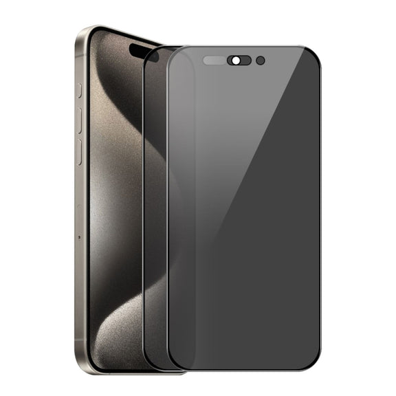 For iPhone 15 Pro Max 2pcs ENKAY Hat-Prince 28° Anti-peeping Tempered Glass Protector Full Screen Film