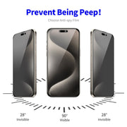 For iPhone 16 Pro Max 2pcs ENKAY Hat-Prince 28�� Anti-peeping Tempered Glass Protector Full Screen Film