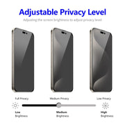 For iPhone 16 Pro Max 2pcs ENKAY Hat-Prince 28�� Anti-peeping Tempered Glass Protector Full Screen Film