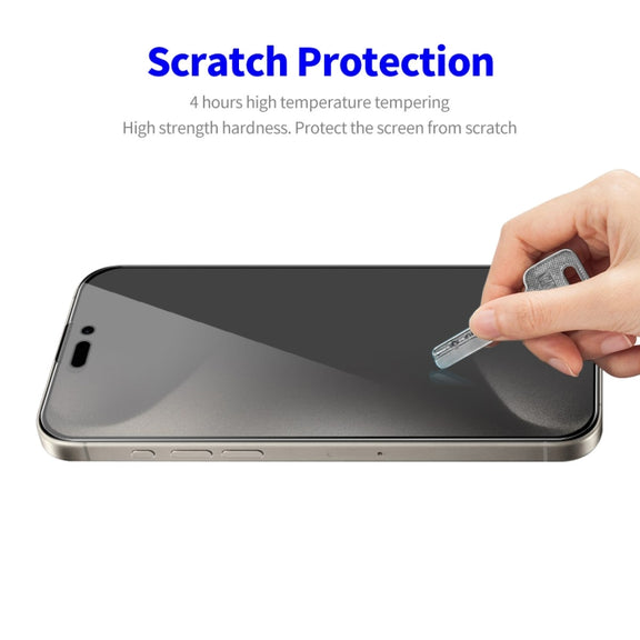For iPhone 16 Pro Max 2pcs ENKAY Hat-Prince 28�� Anti-peeping Tempered Glass Protector Full Screen Film