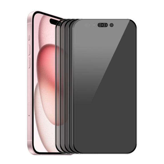 For iPhone 16 Plus 5pcs ENKAY Hat-Prince 28�� Anti-peeping Tempered Glass Protector Full Screen Film