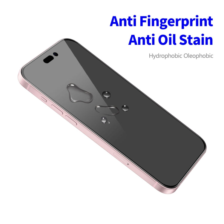 For iPhone 16 Plus 5pcs ENKAY Hat-Prince 28�� Anti-peeping Tempered Glass Protector Full Screen Film