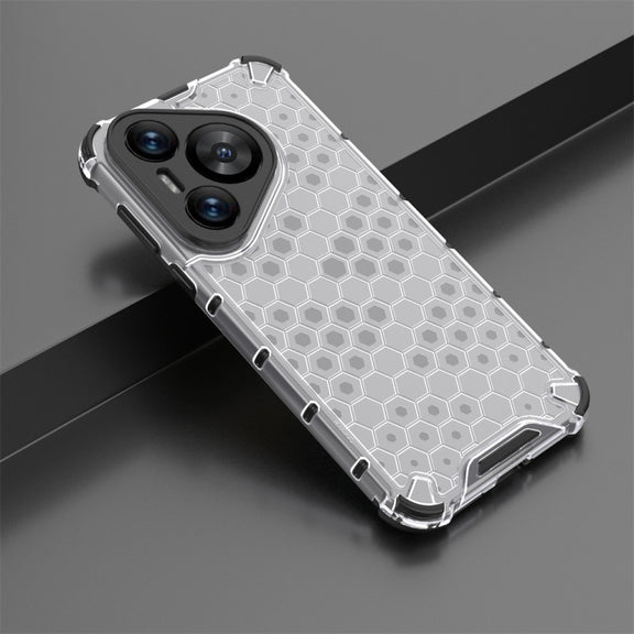 For Huawei Pura 70 Shockproof Honeycomb Phone Case(White)