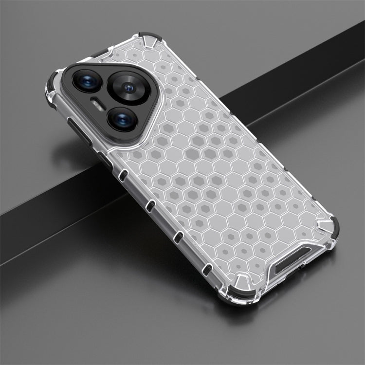 For Huawei Pura 70 Shockproof Honeycomb Phone Case(White)