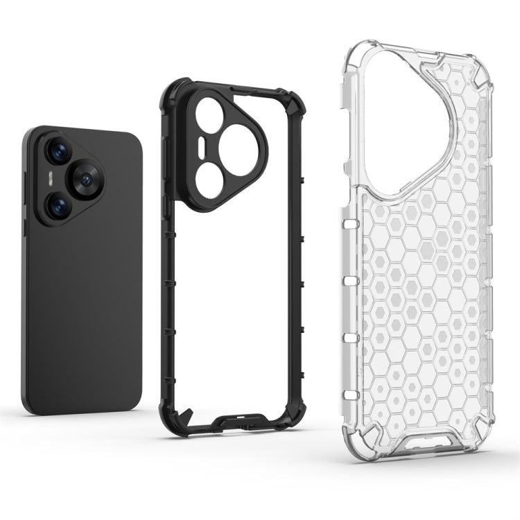 For Huawei Pura 70 Shockproof Honeycomb Phone Case(White)