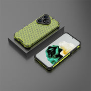 For Huawei Pura 70 Shockproof Honeycomb Phone Case(Green)
