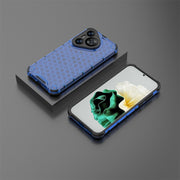 For Huawei Pura 70 Shockproof Honeycomb Phone Case(Blue)
