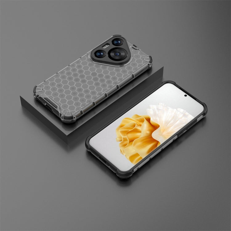 For Huawei Pura 70 Pro Shockproof Honeycomb Phone Case(Black)