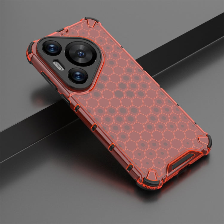 For Huawei Pura 70 Pro Shockproof Honeycomb Phone Case(Red)