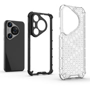 For Huawei Pura 70 Pro Shockproof Honeycomb Phone Case(Red)