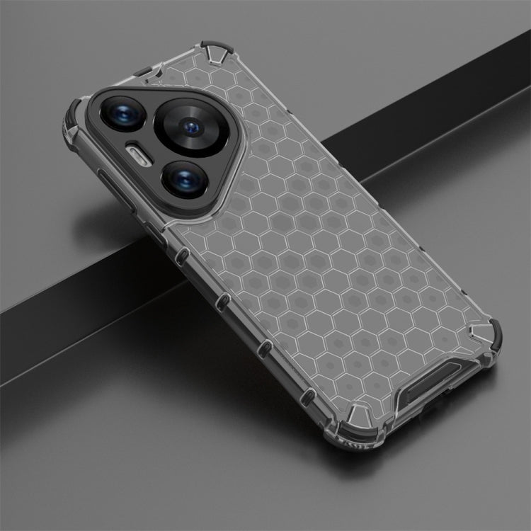 For Huawei Pura 70 Pro+ Shockproof Honeycomb Phone Case(Black)