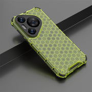 For Huawei Pura 70 Pro+ Shockproof Honeycomb Phone Case(Green)
