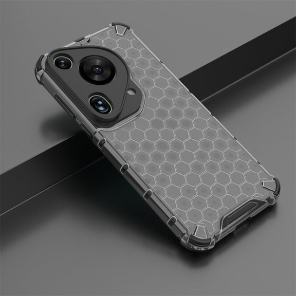 For Huawei Pura 70 Ultra Shockproof Honeycomb Phone Case(Black)
