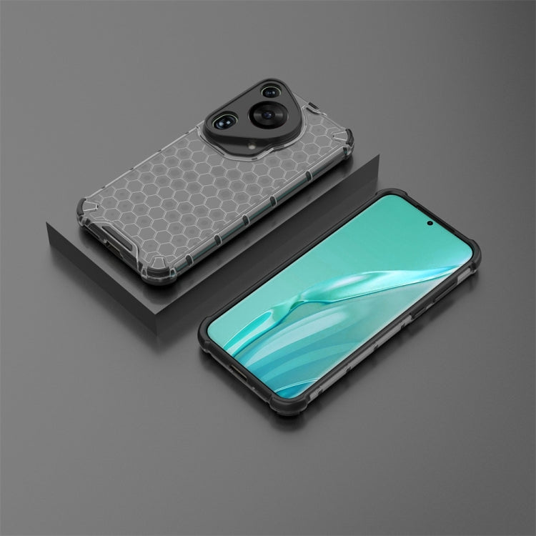 For Huawei Pura 70 Ultra Shockproof Honeycomb Phone Case(Black)