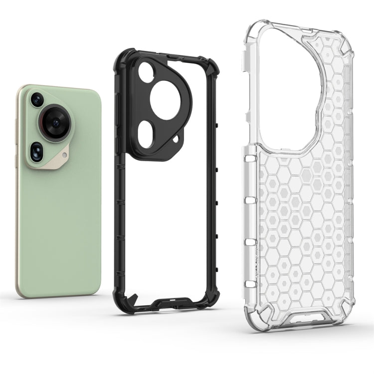 For Huawei Pura 70 Ultra Shockproof Honeycomb Phone Case(Black)