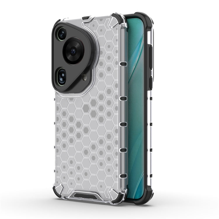 For Huawei Pura 70 Ultra Shockproof Honeycomb Phone Case(White)