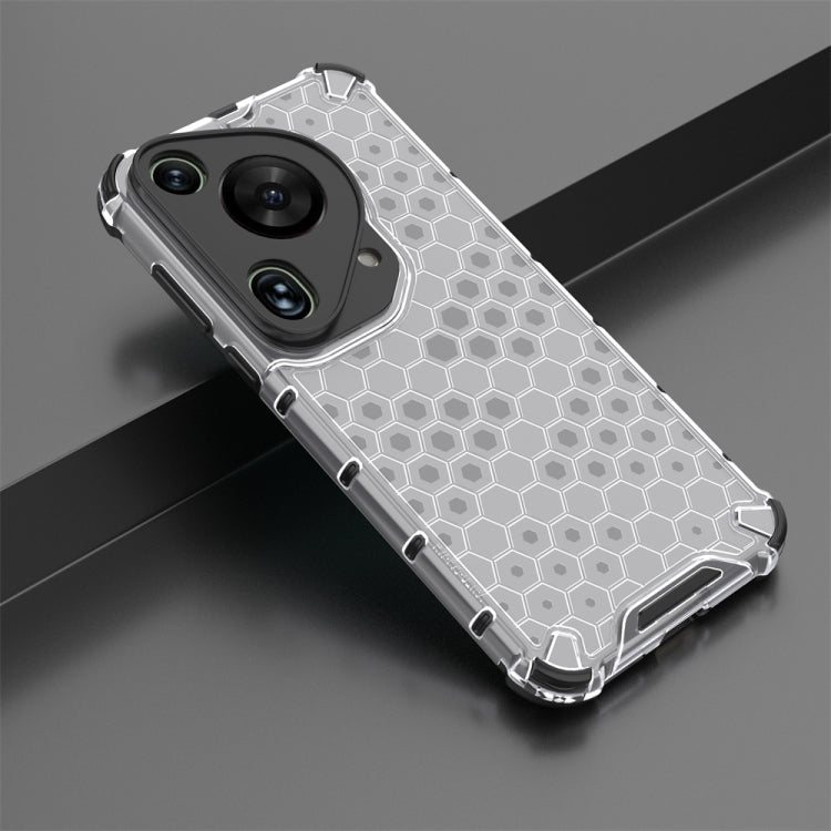 For Huawei Pura 70 Ultra Shockproof Honeycomb Phone Case(White)