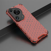 For Huawei Pura 70 Ultra Shockproof Honeycomb Phone Case(Red)