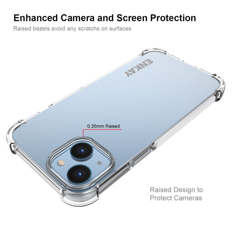 For iPhone 15 ENKAY Hat-Prince Transparent TPU Shockproof Phone Case