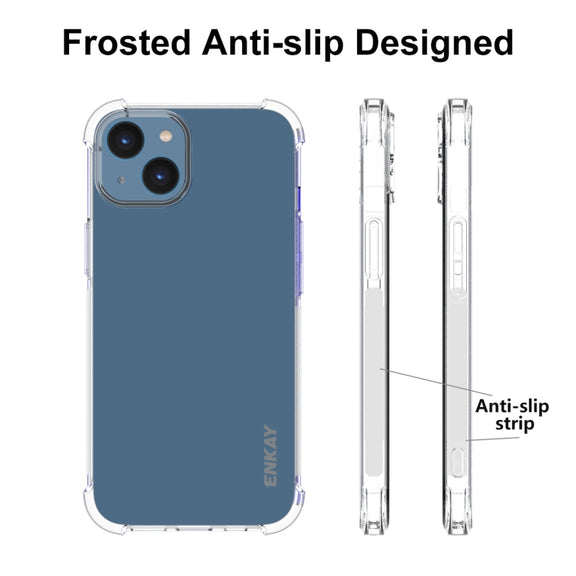 For iPhone 15 ENKAY Hat-Prince Transparent TPU Shockproof Phone Case