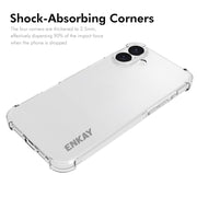 For iPhone 16 ENKAY Hat-Prince Transparent TPU Shockproof Phone Case