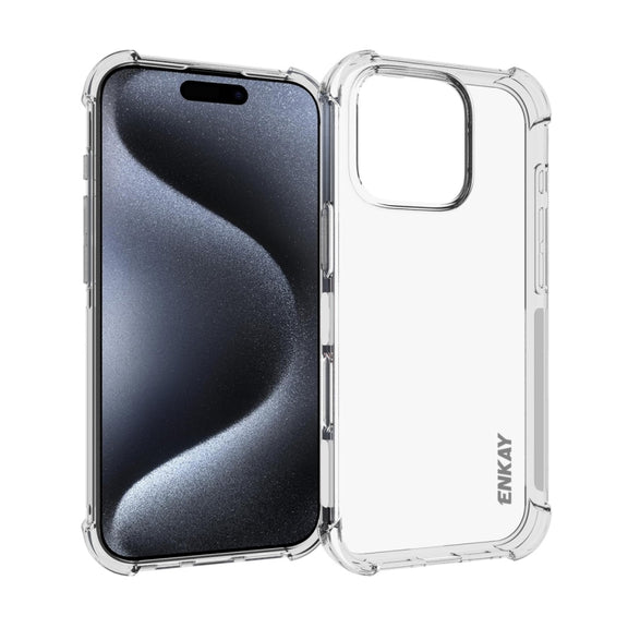 For iPhone 16 Pro ENKAY Hat-Prince Transparent TPU Shockproof Phone Case