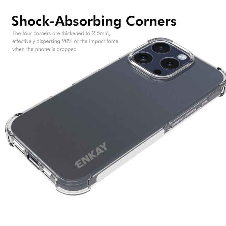 For iPhone 16 Pro Max ENKAY Hat-Prince Transparent TPU Shockproof Phone Case