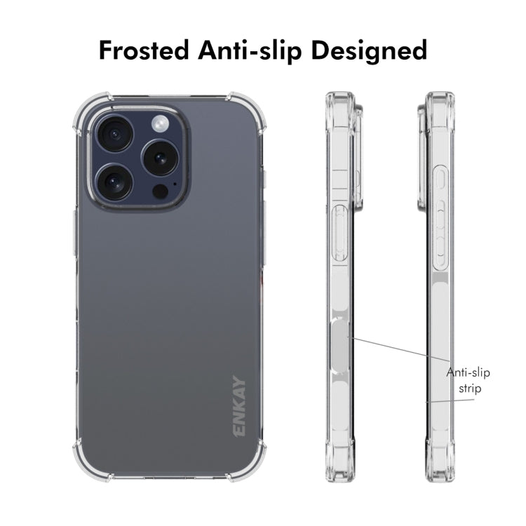 For iPhone 16 Pro Max ENKAY Hat-Prince Transparent TPU Shockproof Phone Case