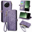 For Xiaomi 13 Ultra Geometric Zipper Wallet Side Buckle Leather Phone Case(Purple) - 13 Ultra Cases by PMC TechLife | Online Shopping South Africa | PMC TechLife | Buy Now Pay Later Mobicred