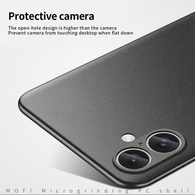 For iPhone 16 Plus MOFI Fandun Series Frosted PC Ultra-thin All-inclusive Phone Case(Blue)