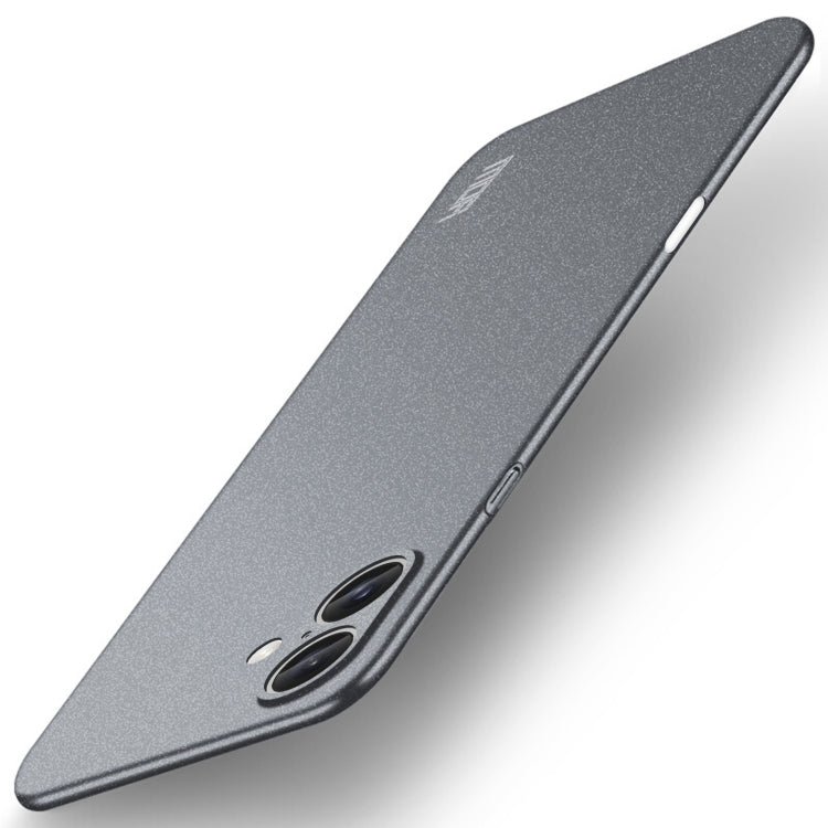 For iPhone 16 Plus MOFI Fandun Series Frosted PC Ultra-thin All-inclusive Phone Case(Gray)