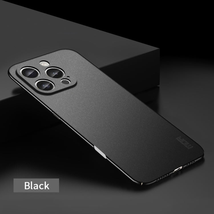 For iPhone 16 Pro Max MOFI Fandun Series Frosted PC Ultra-thin All-inclusive Phone Case(Black)