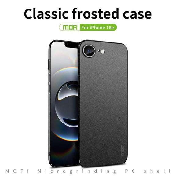 For iPhone 16e MOFI Fandun Series Frosted PC Ultra-thin All-inclusive Phone Case(Black)
