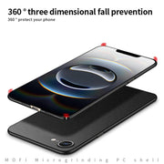 For iPhone 16e MOFI Fandun Series Frosted PC Ultra-thin All-inclusive Phone Case(Black)