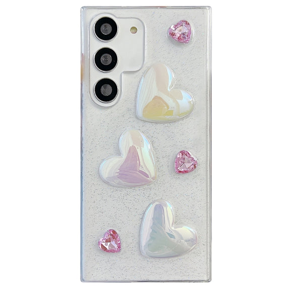 For Samsung Galaxy S23 5G Love Epoxy TPU Protective Case(Pink)