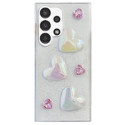 For Samsung Galaxy S25 Ultra 5G Love Epoxy TPU Protective Case(Pink)