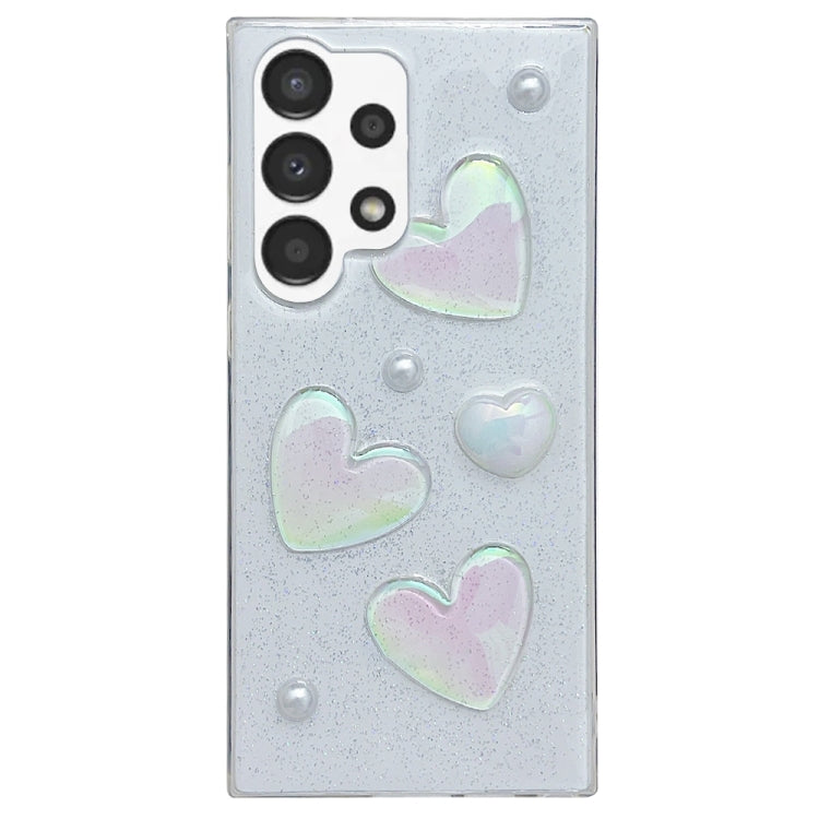For Samsung Galaxy S25 Ultra 5G Love Epoxy TPU Protective Case(Transparent)