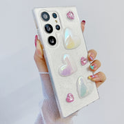 For Samsung Galaxy S25 Ultra 5G Love Epoxy TPU Protective Case(Transparent)