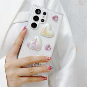 For Samsung Galaxy S23 5G Love Epoxy TPU Protective Case(Pink)