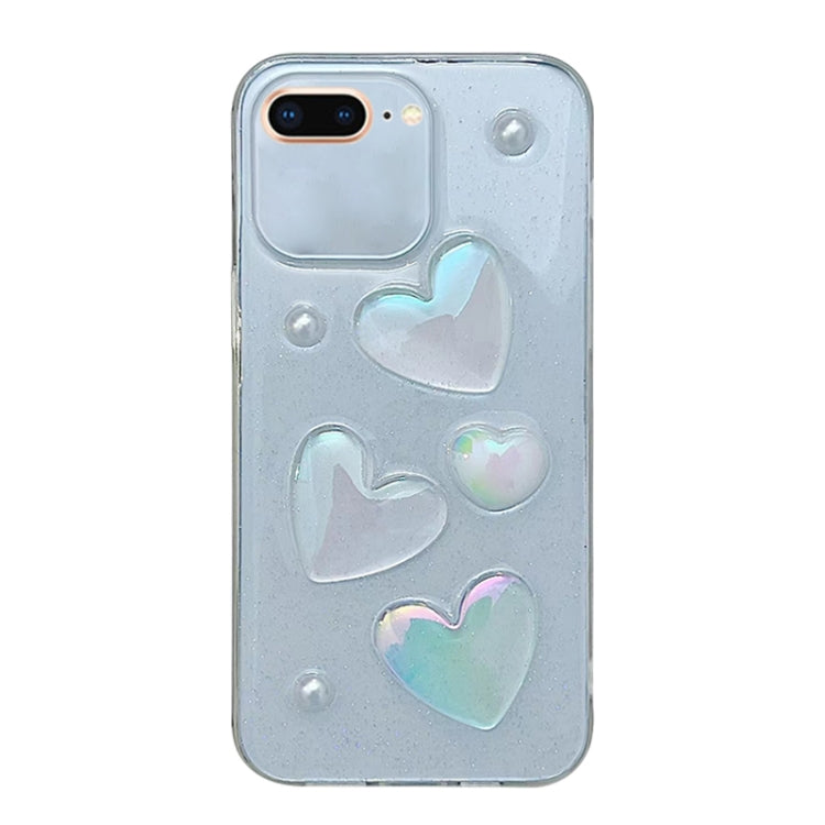 For iPhone7 Plus / 8 Plus Love Epoxy TPU Phone Case(Transparent)