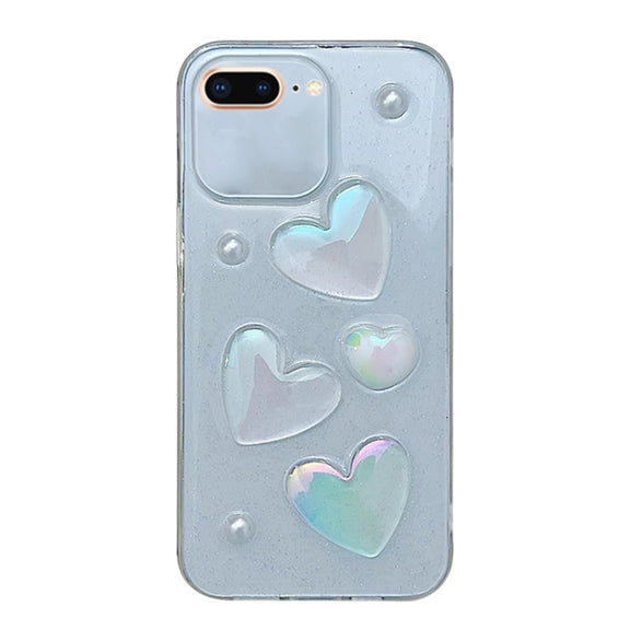 For iPhone7 Plus / 8 Plus Love Epoxy TPU Phone Case(Transparent)